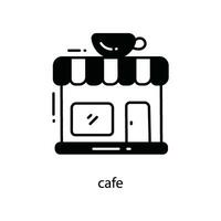 Cafe Gekritzel Symbol Design Illustration. Reise Symbol auf Weiß Hintergrund eps 10 Datei vektor