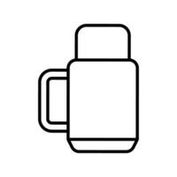 Thermosflasche Symbol Vektor. thermo Tasse Illustration unterzeichnen. heiß trinken Symbol oder Logo. vektor