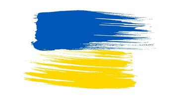 ukrainska nationell flagga i grunge stil vektor