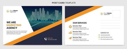 modernes und professionelles Postkarten-Template-Design