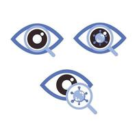 Auge mit Lupe und Virus World Sight Day Icon Illustration vektor