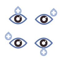 Auge mit medizinischem Zeichensymbol. Weltanblick Tag Symbol Abbildung vektor