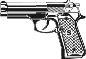 Gewehr Vektor Illustration, detailliert Pistole isoliert auf Weiß Hintergrund