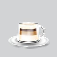 Doppelwandige Isoliergläser Thermo-Kaffeebecher mit Henkel. vektor