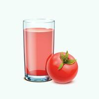 Tomaten Saft mit Glas vektor