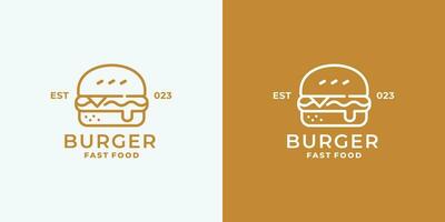 Burger Logo Design Vektor Illustration