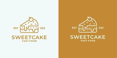 Kuchen Logo Design Vektor Illustration