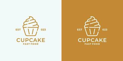 muffin logotyp design vektor illustration