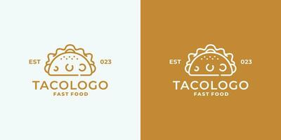 Taco Logo Design Vektor Illustration