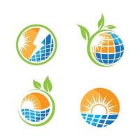 solenergi logotyp bilder illustration vektor