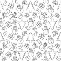 Weihnachten Hintergrund nahtlose Muster für Landing Page oder Wallpaper vektor