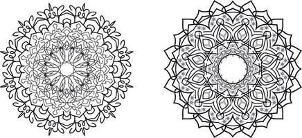 mandala samling vektor gratis vektor. cirkulär blomma uppsättning mandala