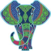 elefant flerskiktad vägg konst, Hem dekor vektor