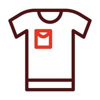 T-Shirt Vektor dick Linie zwei Farbe Symbole zum persönlich und kommerziell verwenden.