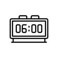 Alarm Uhr Linie Symbol. Vektor Symbol zum Ihre Webseite, Handy, Mobiltelefon, Präsentation, und Logo Design.