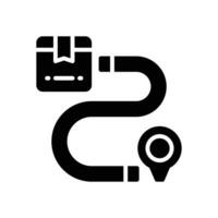 Route Glyphe Symbol. Vektor Symbol zum Ihre Webseite, Handy, Mobiltelefon, Präsentation, und Logo Design.