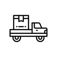 Lieferung LKW Linie Symbol. Vektor Symbol zum Ihre Webseite, Handy, Mobiltelefon, Präsentation, und Logo Design.