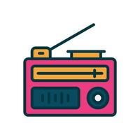 Radio gefüllt Farbe Symbol. Vektor Symbol zum Ihre Webseite, Handy, Mobiltelefon, Präsentation, und Logo Design.