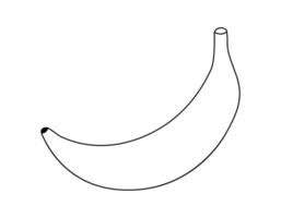 Banane Hand gezeichnet Linie Symbol, Gliederung tropisch Obst Vektor Zeichen, linear Stil Piktogramm isoliert auf Weiß. Symbol, Logo Illustration. editierbar Schlaganfall. Pixel perfekt Gekritzel Grafik