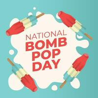 National Bombe Pop Tag Design Vorlage gut zum Feier Verwendung. Eis Sahne Design Vorlage. eben Design. Vektor eps 10.