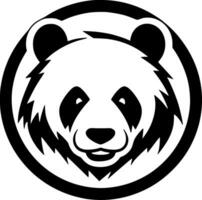 panda, minimalistisk och enkel silhuett - vektor illustration