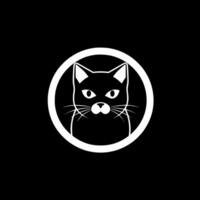 Katze - - minimalistisch und eben Logo - - Vektor Illustration