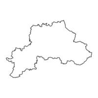 mogilev Region Karte, administrative Aufteilung von Weißrussland. vektor