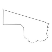 sydlig distrikt Karta, administrativ division av botswana. vektor