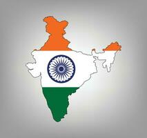 indisk flagga Karta vektor design