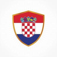 Kroatiens flaggvektor med sköldram vektor