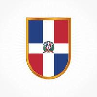 Dominikanska republikens flaggvektor med sköldram vektor
