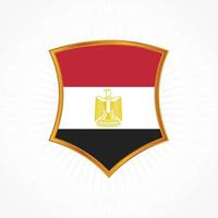 egypten flagga vektor med sköldram
