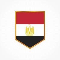 egypten flagga vektor med sköldram