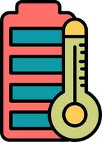 Batterie Temperatur Vektor Symbol