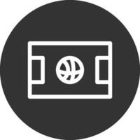 Basketballplatz kreatives Icon-Design vektor