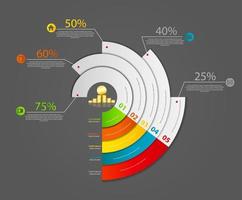 Infografik-Geschäftsschablonen-Vektorillustration vektor