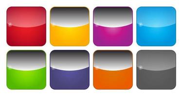 Farbige Anwendungssymbole für Mobiltelefone und Tablets, Vektor