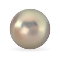 realistisk 3d pärla isolerad på vit bakgrund. vektor