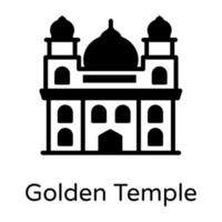 gyllene tempelarkitektur vektor