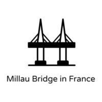 Millau-Brücke in Frankreich vektor