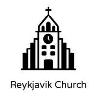 Kirche und Wahrzeichen von Reykjavik vektor