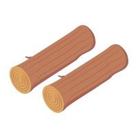 Holzstämme und Holz vektor