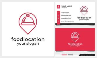 Inspiration für das Logodesign des Lebensmittelstandorts und die Visitenkarte vektor