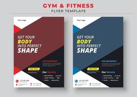 Fitness-Flyer-Vorlage für Fitnessstudios vektor