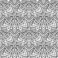 Schwarz-Weiß-Farbe Stammes-Vektor nahtlose Muster. aztekische Zusammenfassung vektor