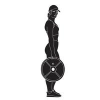 Fitness- und Gesundheits-Charakter-Silhouette-Illustration. vektor
