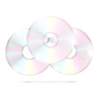 3 CDs / DVDs auf weißem Hintergrund, Vektorillustration vektor