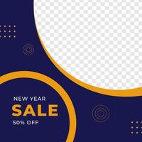 New Year Sale Feed Design Social Media Post Vorlage vektor