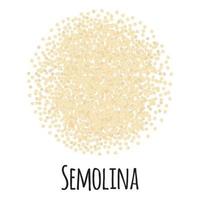 semolina för mall bonde marknadsdesign, etikett och förpackning. vektor