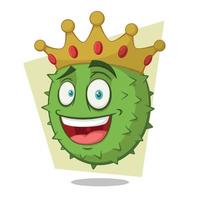 Durian King Zeichentrickfigur vektor